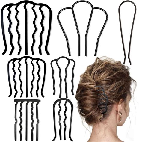 7 Pcs Metal Hair Side Combs Hair Fork Clip Teeth | Desertcart INDIA