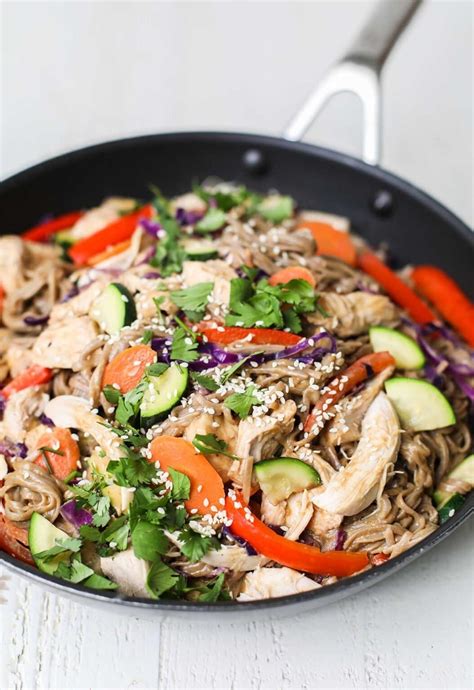 Chicken Soba Noodle Stir Fry - Sunkissed Kitchen