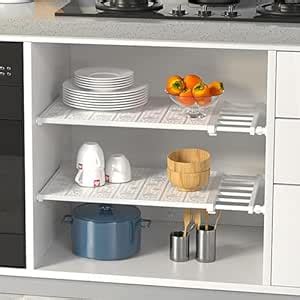 KRLZ Wardrobe Closet Storage Shelf Cabinet Stretchable Layered ...