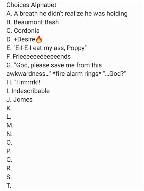 J is for "Jomes"! What does K stand for? : r/Choices