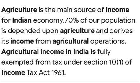 Agricultural income in India is: (1) Taxable (2) Not taxable (3 ...