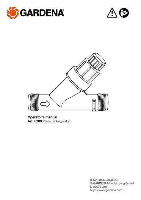 GARDENA 8200 Pressure Regulator User Manual
