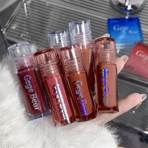 DAIMANPU GEGE Bear 3pcs Set Watery Mirror Lip Glaze – Moisturizing ...