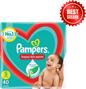 Pampers S Size Baby Diaper Pants, 40 Count, Prevents Rash, All-Day ...