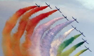The Italian air force acrobatic team, 'Frecce Tricolori' (Tri-colour ...