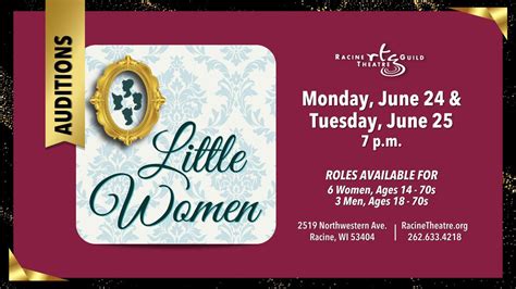 Auditions: Little Women, Racine Theatre Guild, 24 June 2024 | AllEvents.in