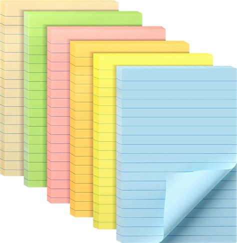 Amazon.com : 320 Sheets Lined Sticky Notes 4x6 Sticky Notes with Lines ...