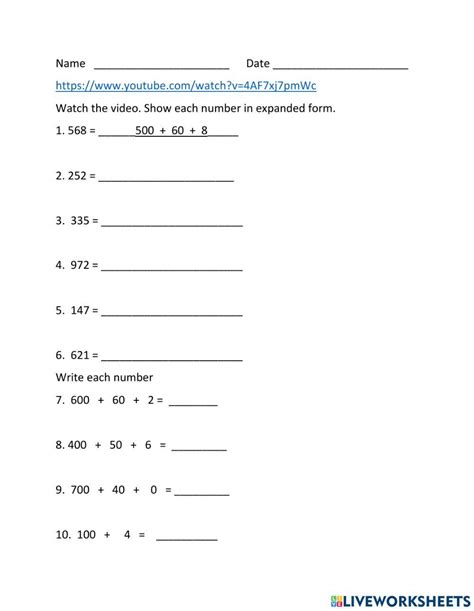 Base Form Standard Form Expanded Form Example in Math 的图像结果