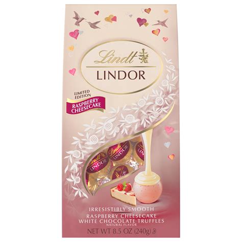 Lindt Lindor Raspberry Cheesecake White Chocolate Truffles Valentine's ...