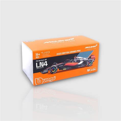 Lando Norris Mclaren MCL60 British GP Livery with Acrylic Box 1:43 ...