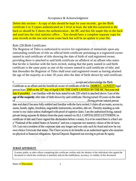 Age of The Majority | PDF | Affidavit | Notary Public