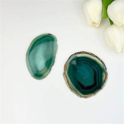 Open your luck Green Agate Portal Slice - Vani Kabir Studio