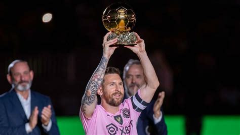 Lionel Messi unveils Balon d'Or amidst packed DRV PNK Stadium