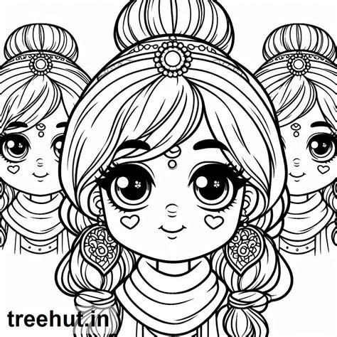 Children's Faces Coloring Pages