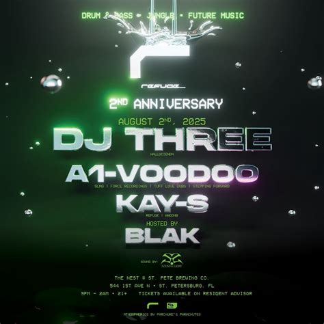 Refuge 2yr Anniversary: DJ Three, A1-Voodoo, Kay-S, Hosted by Blak, St ...