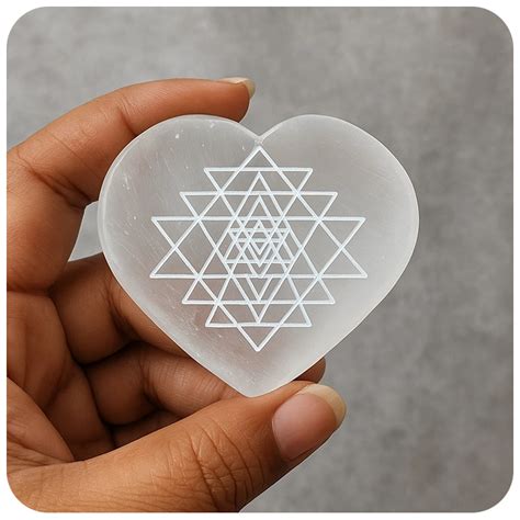 Selenite Heart - Sri Chakra – Nakshtra