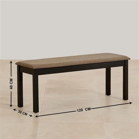Buy Helios Diana Fabric Dining Bench - Brown from Helios by Home Centre ...