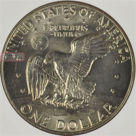 1974 - D Eisenhower Dollar Ngc Ms - 64 Unc Lustrous Uncirculated Large ...
