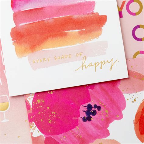 Pretty Pink and Gold Boxed Blank Cards Assortment, Pack of 12 - Boxed ...