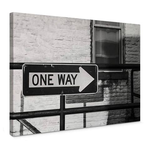 Street Sign One Way Canvas print | wall-art.com