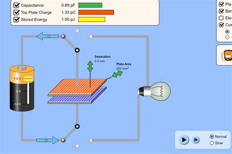 Capacitor Lab Basics PhET Simulation 的图像结果