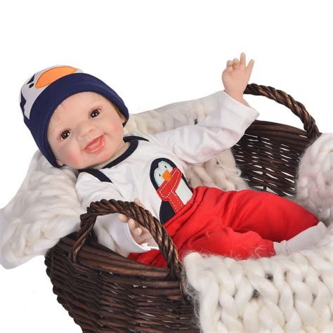 Настоящий Ребенок реборн куклы Bebe boy rebon 55 см Силиконовая ...