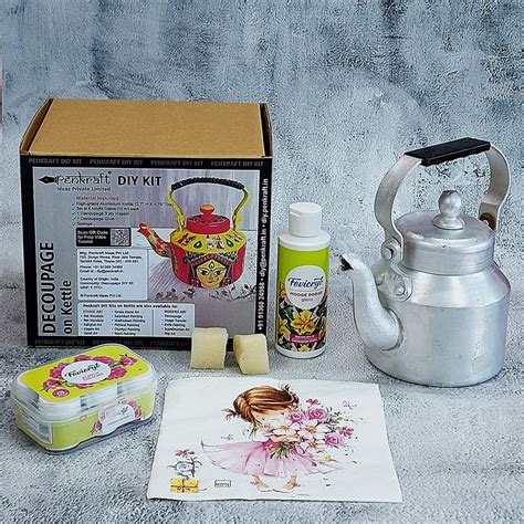 Penkraft Decoupage Art on Kettle DIY Kit | Free Video Tutorial : Amazon ...