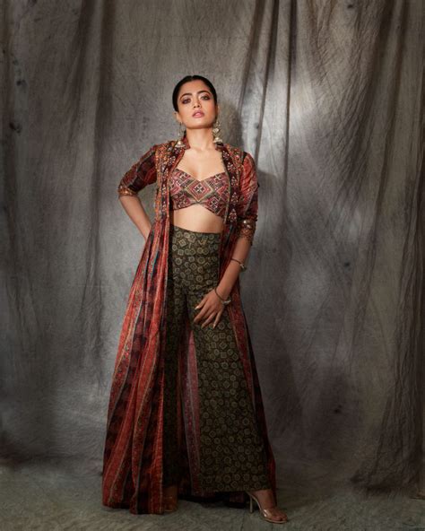 Rashmika Mandanna’s Label Anushree crop top + pant is a lesson in ...