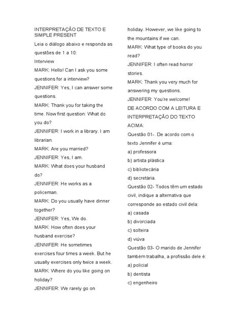 Image result for Texto Simple Present