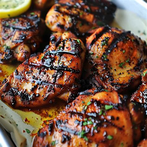 Grilled Sweet N Spicy Chicken Thighs Outdoors - Chef Mia Recipes