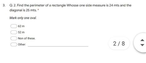 find the perimeter of a rectangle whose one side measure is 24 and the ...
