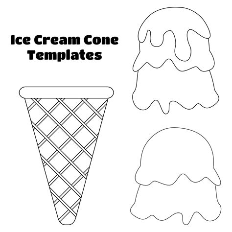 Printable Ice Cream Template