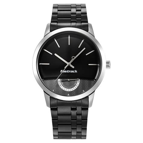 Buy Online Fastrack Opulence Quartz Analog with Date Black Dial ...