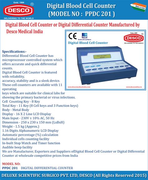 Digital Blood Cell Counter | Blood Cell Counter | Manufacturer ...