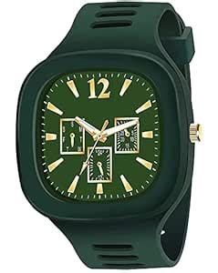 Buy Aadishwar Creations Silicone Strap Analogue Sports Watch Square ...