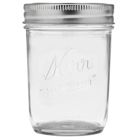 Kerr, Glass Mason Jars with Lids & Bands, Regular Mouth, 8 oz, 12 Count ...