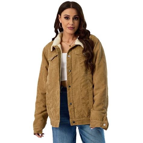 Custom Casual Warm Plus Size Distressed Long Sleeve Women Corduroy ...