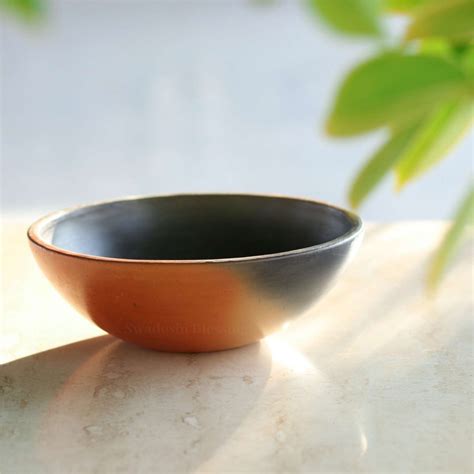 Swadeshi Blessings Exclusive Range Unglazed Clay Bowl Set with Natural