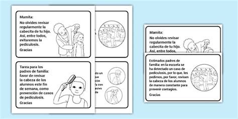 Pediculosis - recados (teacher made) - Twinkl