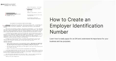 How to Create an Employer Identification Number