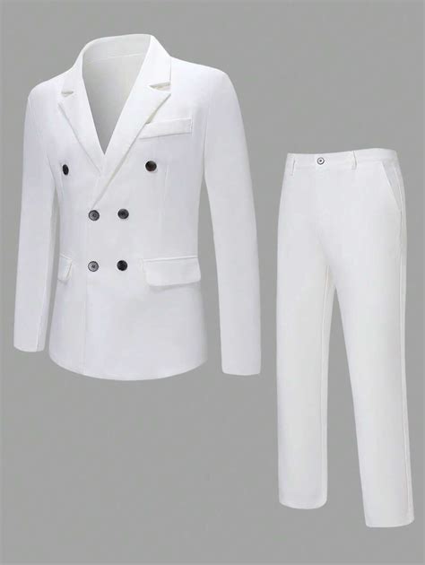 Manfinity Mode Men Double Breasted Blazer & Suit Pants | SHEIN EUR