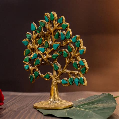Mosaic Small Kalpavriksha Tree of Life in Brass – The Advitya