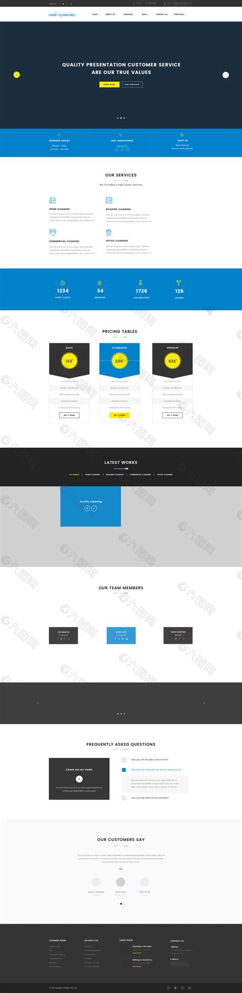 蓝色大气的企业购物商城科技响应式网站网页UI素材免费下载(图片编号:9114145)-六图网