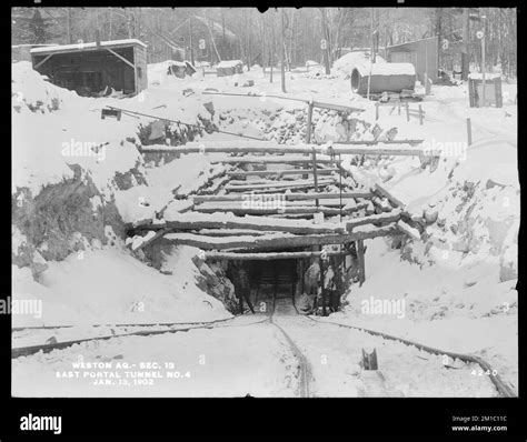 Weston Aqueduct, Section 13, east portal of Tunnel No. 4, Weston, Mass ...