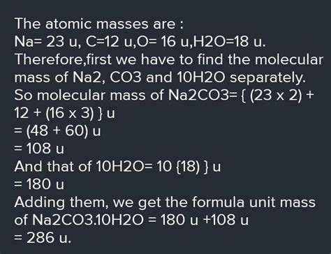 sodium carbonate(Naco3.10H2o)is an important chemical calculate its ...