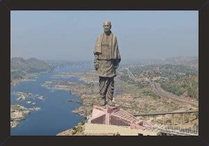 Mad Masters Canvas Statue of Unity Framed Painting Canvas 13 inch x 19 ...