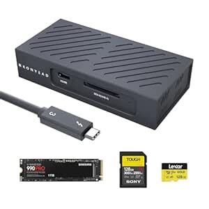 KONYEAD 2-in-1 40Gbps M.2 NVMe SSD Enclosure & SD (UHS-II) Card-Reader ...