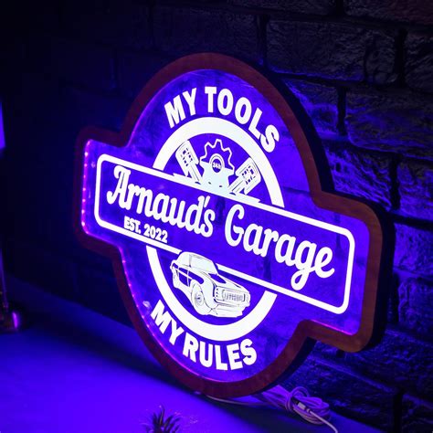 Personalized Neon Sign Garage Garage Neon Sign Custom Garage - Etsy