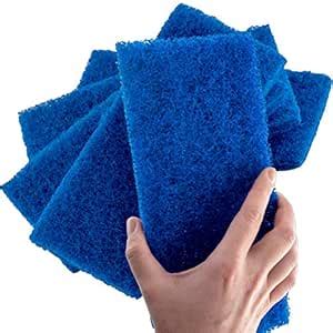 Medium Duty XL Blue Scouring Pad 5 Pack. 10 x 4.5in Large Multipurpose ...