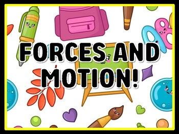 FORCES AND MOTION! Grade 7 And 8 Science Door Decor school resource by ...